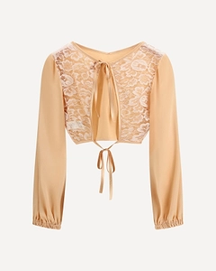 Kristina Ti Lace-Up Cropped Top