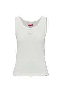 Kenzo Logo Ribbed Tank Top