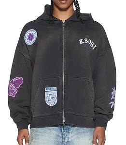 Ksubi Patch Zip-Up Hoodie