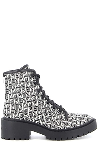 Kenzo Pike Lace-Up Jacquard Boots