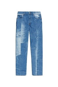 Patchwork Straight Fit Jeans