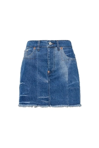 Kenzo Patchwork Short Denim Skirt