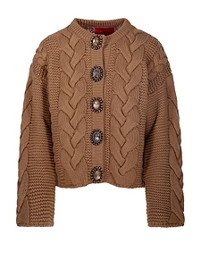 La Doublej Portrait Cable Knit Cardigan