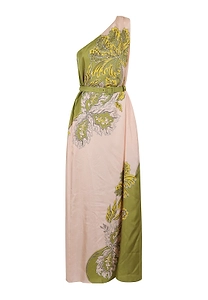 La Doublej Roy Printed One-Shoulder Dress