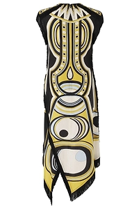 La Doublej Scarf Printed Asymmetric Dress