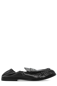 Kenzo Ruched Leather Flat Shoes