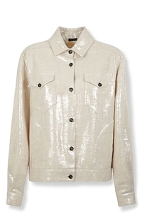 Kiton Sequined Straight-Cut Jacket