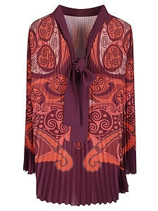 La Doublej Twirling Tunic Pleated Top