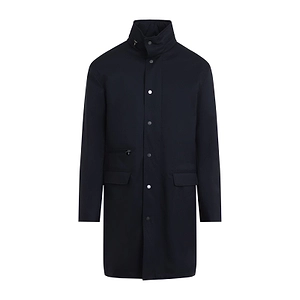 Kiton Stand-Collar Button-Up Coat