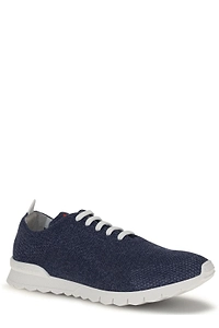 Kiton Stretch-Knit Low-Top Sneakers