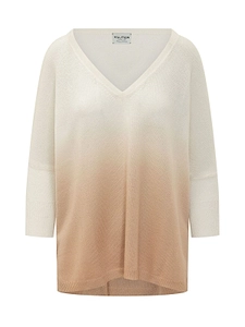 Dip Dye Oversized V-Neck Jumper