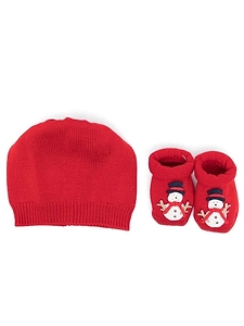 La Perla Kids Booties And Beanie Gift Box
