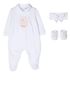 La Perla Kids Bow-Detailed Romper