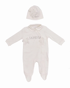 Logo Embellished Romper Set