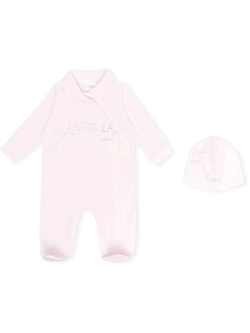 La Perla Kids Logo Embellished Romper Set