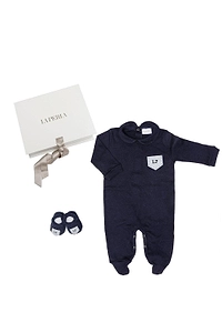La Perla Kids Logo Patch Romper Set