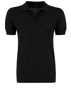 Kiton V-Neck Short-Sleeved Knitted Polo Shirt