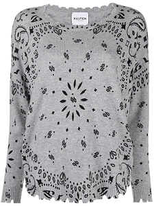 Kujten Bandana Patterned Long-Sleeved Jumper