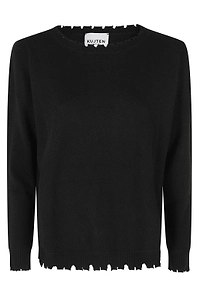 Kujten Mela Distressed Hem Knitted Sweater