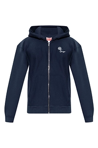 Kenzo Tulip Embroidered Zip Up Hoodie