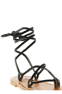Bikini Lace-Up Thong Flat Sandals