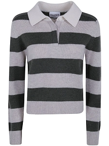 Royce Striped Knitted Polo Jumper