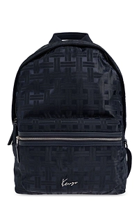 Kenzo Woven-Pattern Zipped Backpack