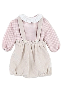 La Stupenderia Checked Ruffled Corduroy Two-Piece Suit