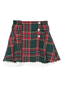 Checked Ruffled Mini Skirt
