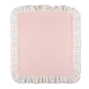 Chenille Ruffled-Trim Square Blanket