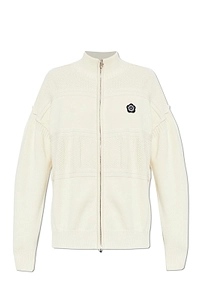Kenzo Zip-Up Logo Patch Cardigan