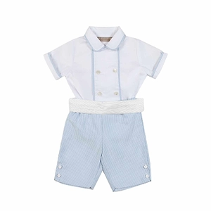 La Stupenderia Double Breasted Shirt Bermuda Shorts Two-Piece Suit