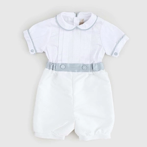 La Stupenderia Elasticated Waist Buttoned-Cuff Romper