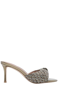 Kurt Geiger Crystal Oxford Heel Mules