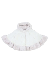 La Stupenderia Faux Fur-Trim Hooded Cape
