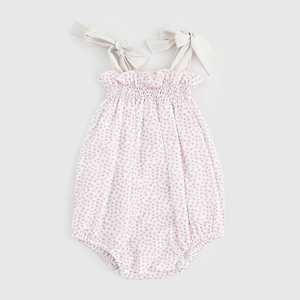 La Stupenderia Floral Embroidered Bow Detailed Bodysuit
