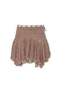 Knwls Tess Checked Ruffled Skirt