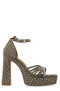 Kurt Geiger Crystal Strap Platform Heeled Sandals
