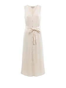 Chic Full Length Button-Up Dress