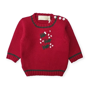 La Stupenderia Ho Ho Ho Embroidered Crewneck Jumper
