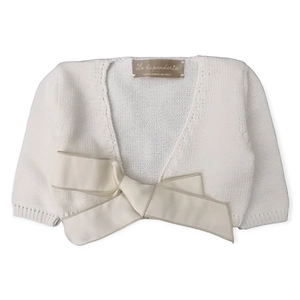 La Stupenderia Long-Sleeved Bow Fastened Cardigan