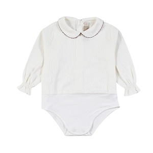 La Stupenderia Long Sleeved Polo Collar Bodysuit