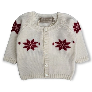 Motif Intarsia Knitted Cardigan