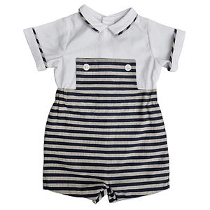 La Stupenderia Panelled Striped Jumpsuit