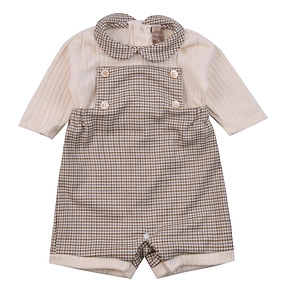 La Stupenderia Panelled Checked Jumpsuit