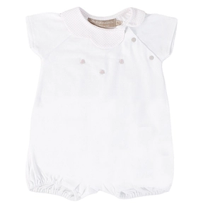 Peter Pan Collar Short Sleeved Romper