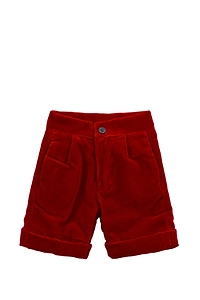 Pleated Turn-Up Hem Shorts