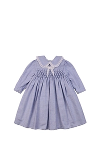 Pleated Long-Sleeved Dress