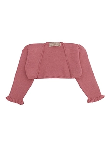 La Stupenderia Ruffled Cropped Cardigan