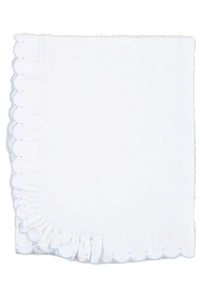 La Stupenderia Ruffled-Detail Bow Embroidered Blanket